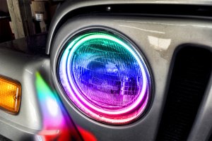 Jeep Wrangler Halo Kit - ORACLE Lighting - ColorSHIFT w/o Controller - `97-`06
